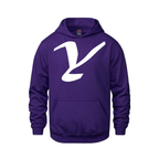 Alphabet Y Hoodie 9 inch calligraphy White ink, Purple