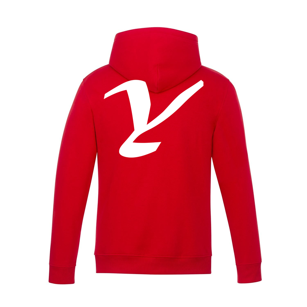 Alphabet Y Hoodie 9 inch calligraphy White ink, Red