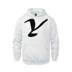Alphabet Y Hoodie 9 inch calligraphy Black ink, White