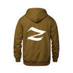 Alphabet Z Hoodie 9 inch calligraphy White ink, Caramel