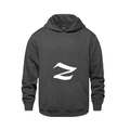 Alphabet Z Hoodie 9 inch calligraphy White ink, Charcoal