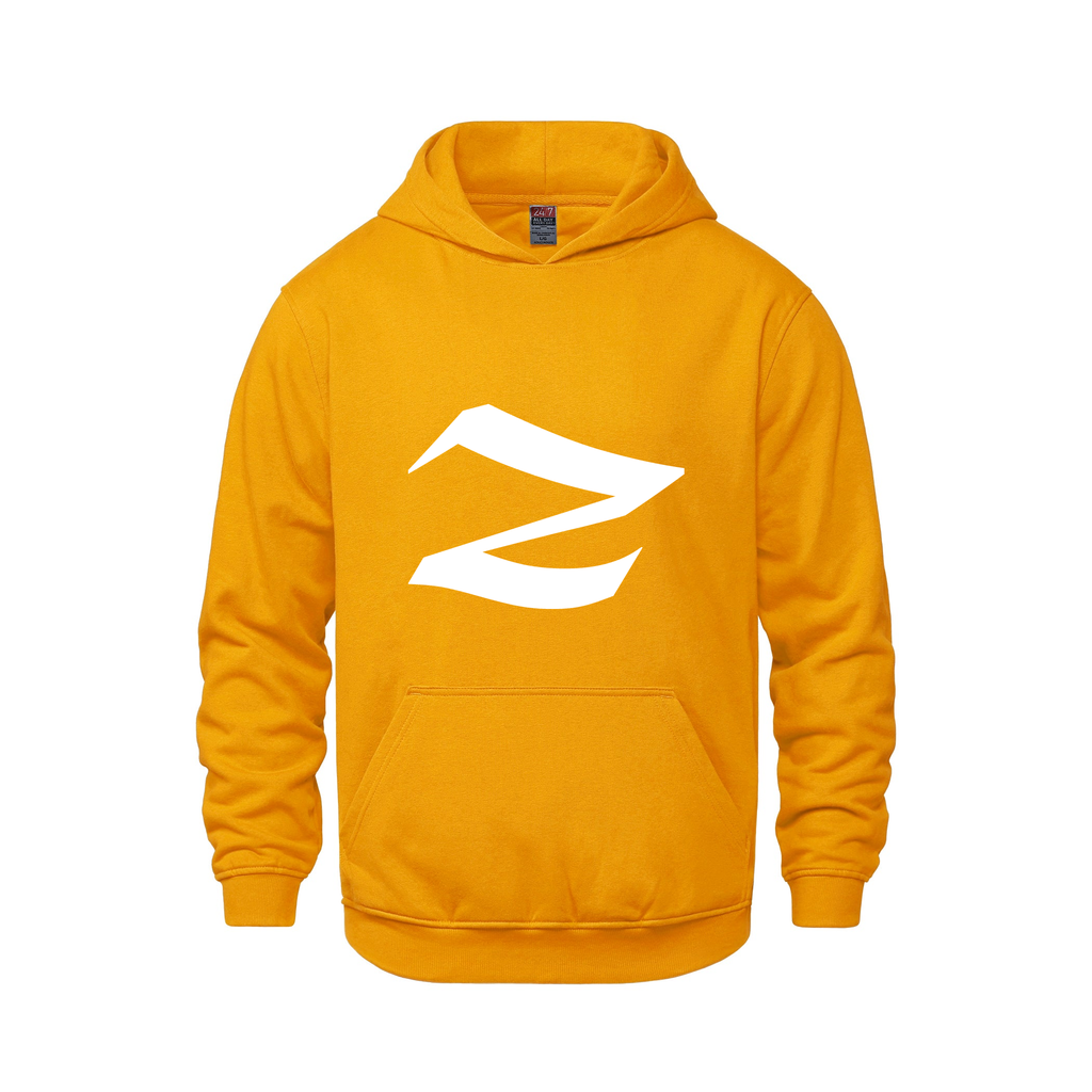 Alphabet Z Hoodie 9 inch calligraphy White ink, Gold