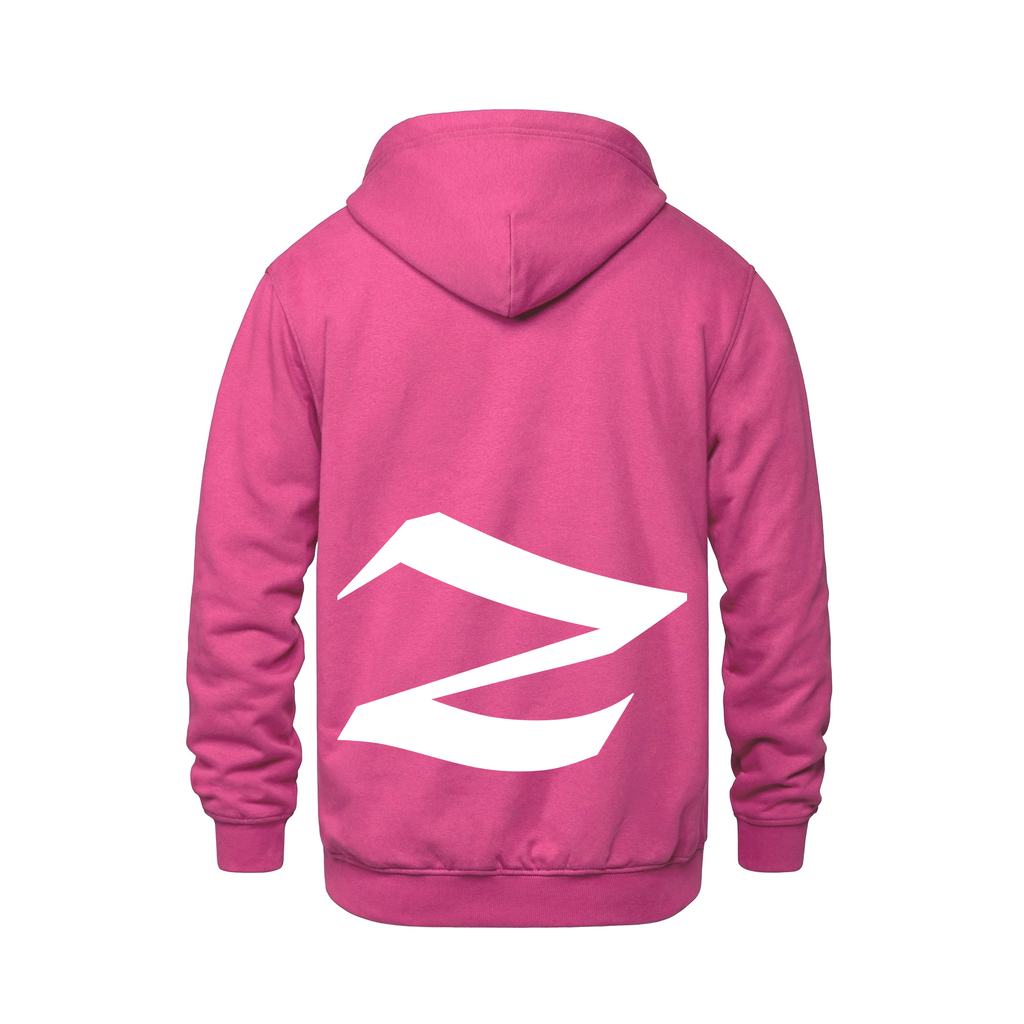Alphabet Z Hoodie 9 inch calligraphy White ink, Heliconia