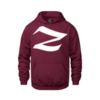 Alphabet Z Hoodie 9 inch calligraphy White ink, Maroon