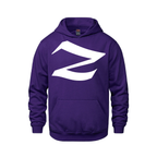 Alphabet Z Hoodie 9 inch calligraphy White ink, Purple
