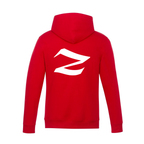 Alphabet Z Hoodie 9 inch calligraphy White ink, Red