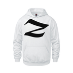 Alphabet Z Hoodie 9 inch calligraphy Black ink, White