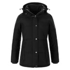 Heritage 54 L06026, - Nunavut - Ladies Puffy Coat W/ Detachable Hood, Black