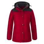 Heritage 54 L06026, - Nunavut - Ladies Puffy Coat W/ Detachable Hood, Red