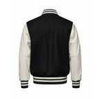 Heritage 54 L6085Y, - Varsity - Youth Melton And Leather Varsity Jacket, Black/Bone