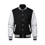 Heritage 54 L6085Y, - Varsity - Youth Melton And Leather Varsity Jacket, Black/White