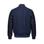 Heritage 54 L06085, - Varsity - Melton And Leather Varsity Jacket, Navy/Navy