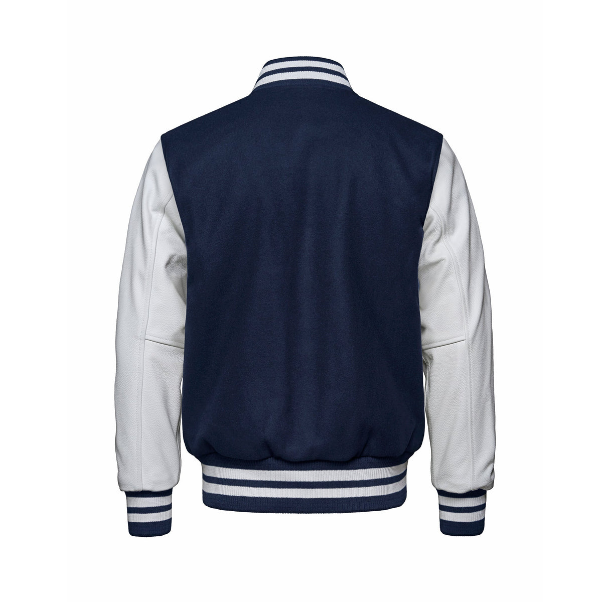 Heritage 54 L06085, - Varsity - Melton And Leather Varsity Jacket, Navy/White