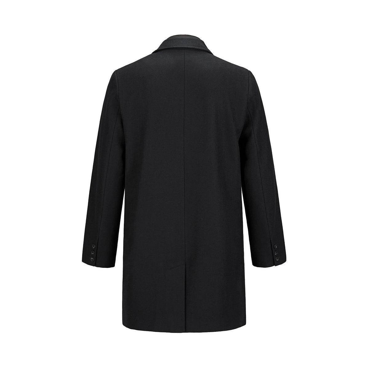 Heritage 54 L06090, - Regent - Melton Coat With Removable Collar, Black