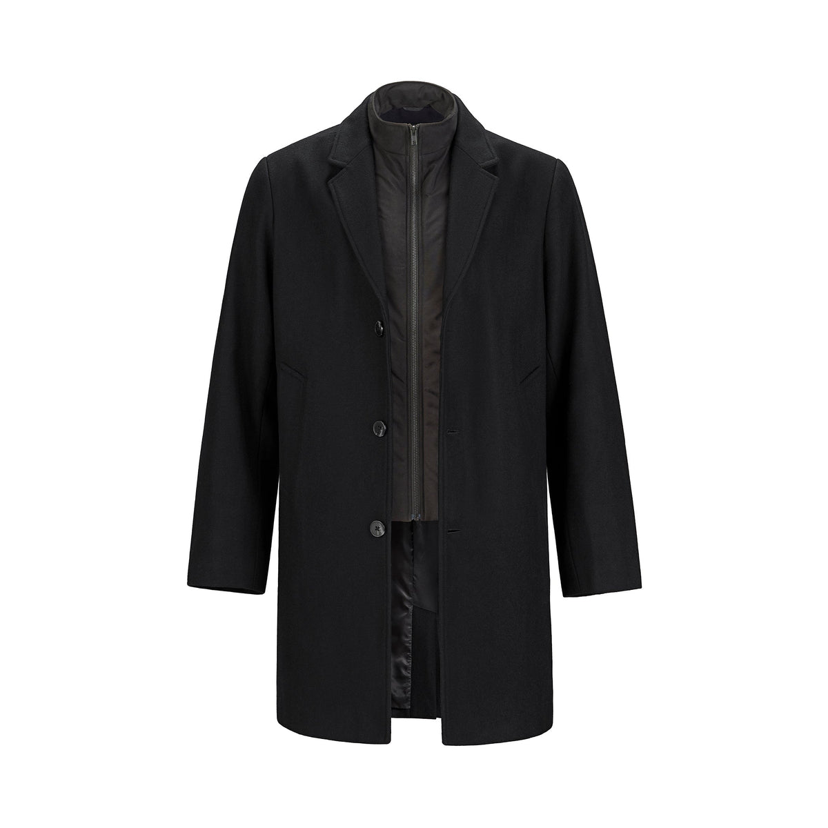 Heritage 54 L6090Y, - Regent - Youth Melton Coat With Removable Collar, Black