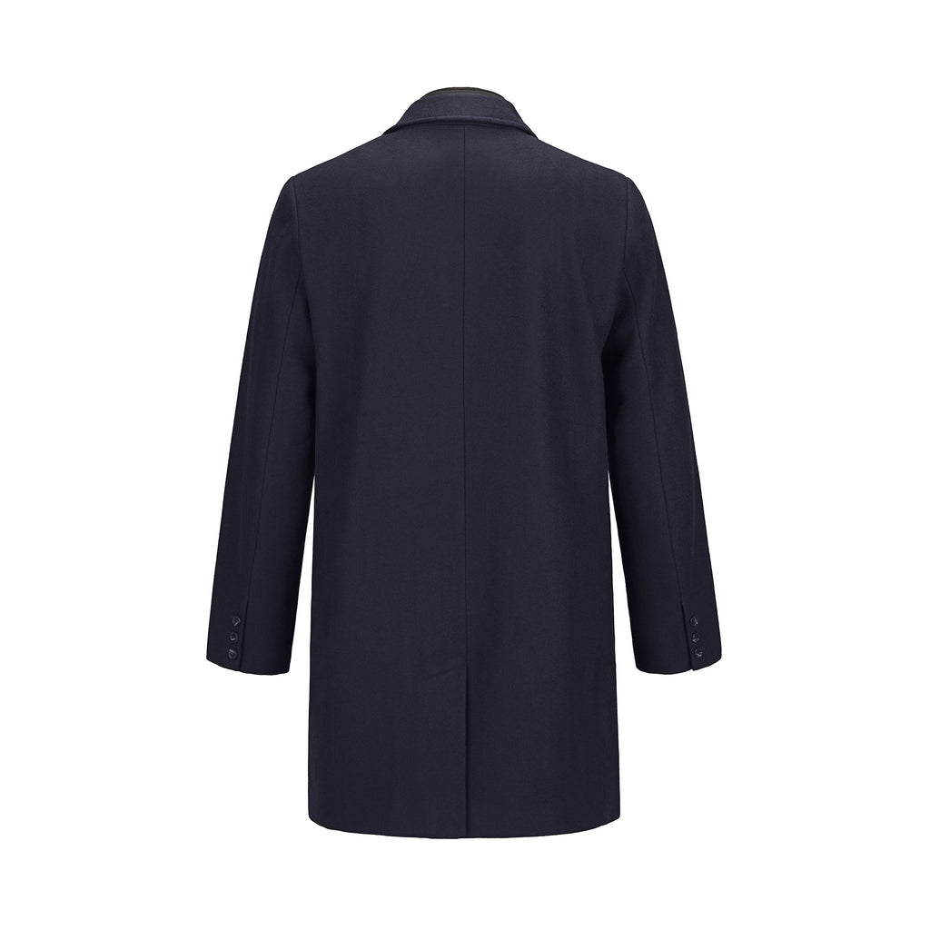 Heritage 54 L06090, - Regent - Melton Coat With Removable Collar, Navy