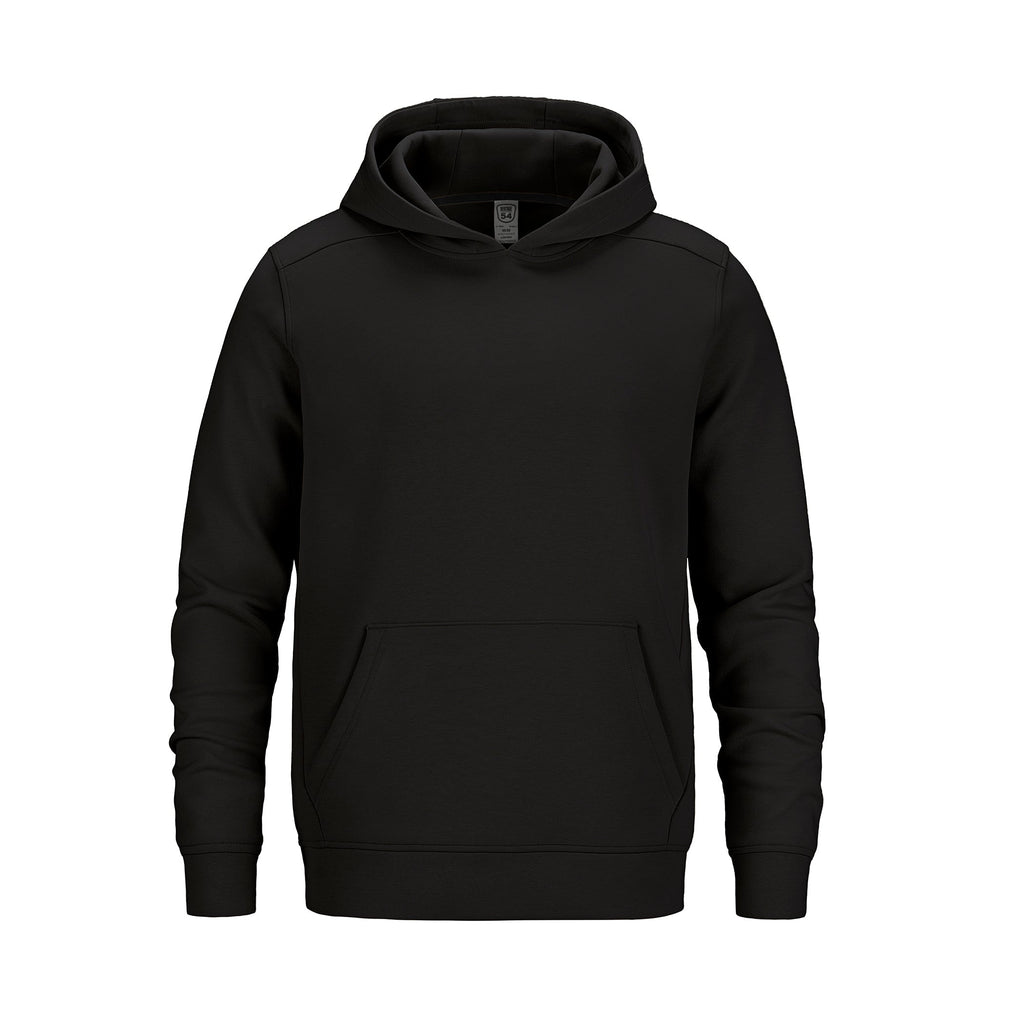 Heritage 54 L6400Y, - Pulse - Youth Performance Double Knit Pullover Hooded Sweatshirt, Black