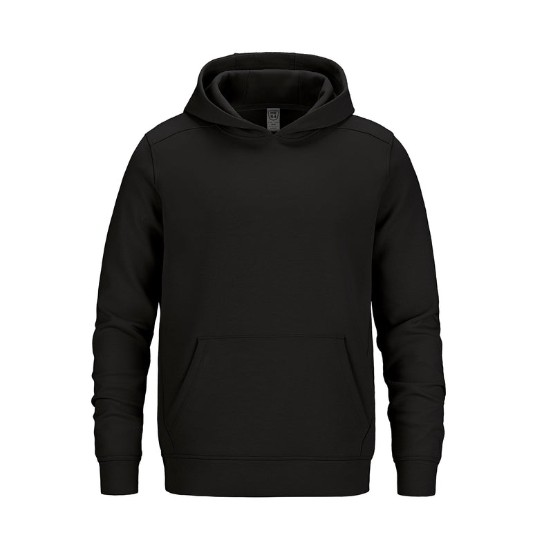 Heritage 54 L6400Y, - Pulse - Youth Performance Double Knit Pullover Hooded Sweatshirt, Black