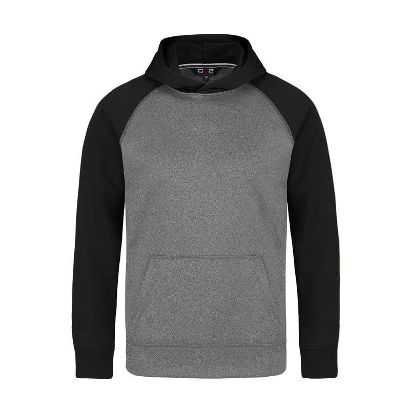 CX2 L1630Y, - Oakland - Youth Polyester Pullover Hooded Sweatshirt, Grey/Black
