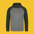 CX2 L1630Y, - Oakland - Youth Polyester Pullover Hooded Sweatshirt, Grey/Forest