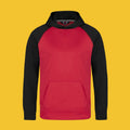 CX2 L1630Y, - Oakland - Youth Polyester Pullover Hooded Sweatshirt, Red/Black