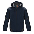 CX2 L3200Y, - Typhoon - Youth Insulated Softshell Jacket W/ Detachable Hood, Navy/Gunmetal
