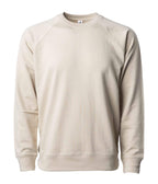 INDEPENDENT SS1000C, Unisex Lightweight Loopback Terry Crew, Sand