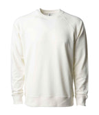 INDEPENDENT SS1000C, Unisex Lightweight Loopback Terry Crew, Bone