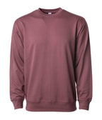 INDEPENDENT SS1000C, Unisex Lightweight Loopback Terry Crew, Port