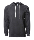 INDEPENDENT SS1000P-P1, Ss1000p - Unisex Lightweight Loopback Terry Hooded Pullover (colors A-s), Charcoal Heather