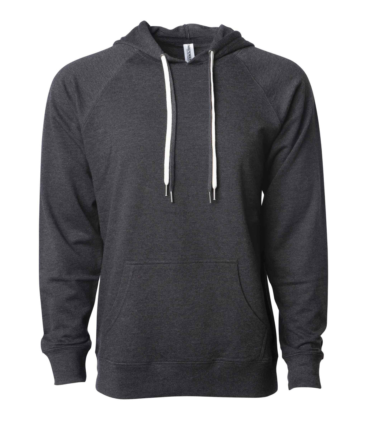 INDEPENDENT SS1000P-P1, Ss1000p - Unisex Lightweight Loopback Terry Hooded Pullover (colors A-s), Charcoal Heather