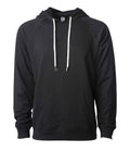 INDEPENDENT SS1000P, Unisex Lightweight Loopback Terry Hooded Pullover, Black