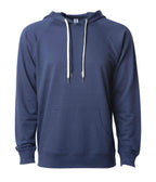 INDEPENDENT SS1000P, Unisex Lightweight Loopback Terry Hooded Pullover, Indigo