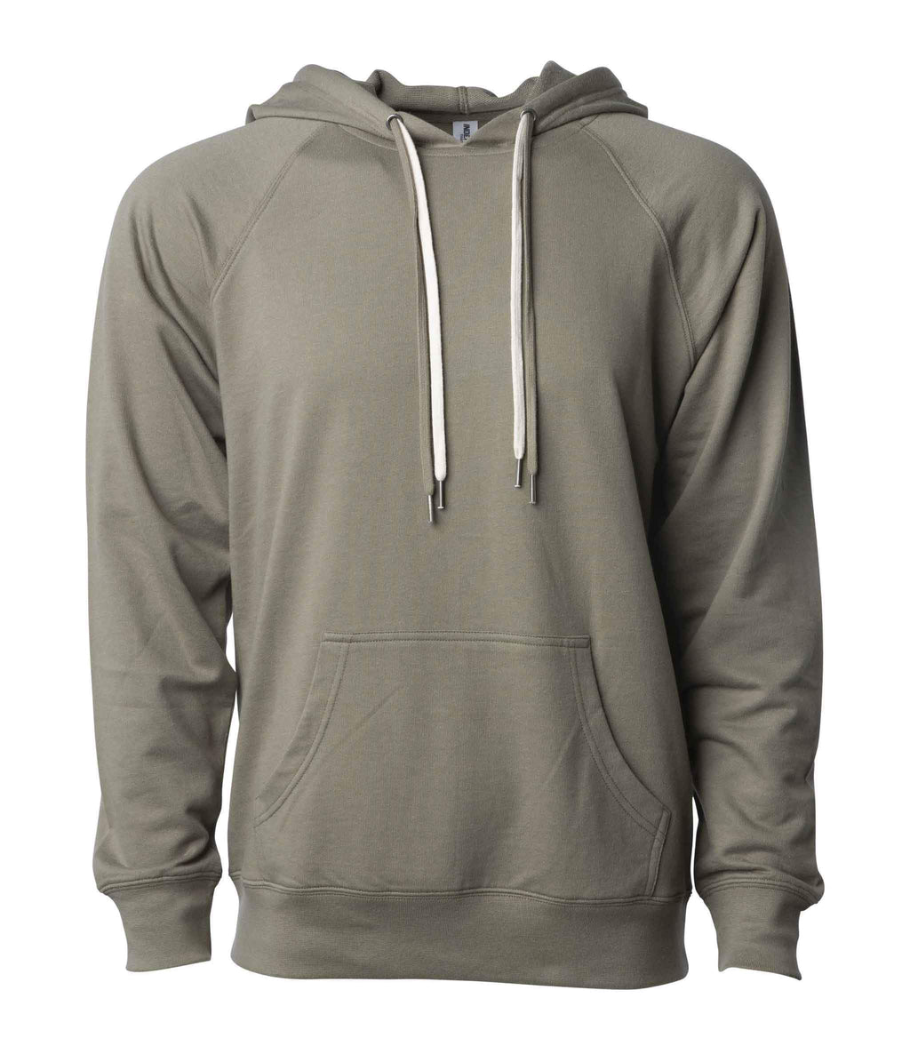 INDEPENDENT SS1000P-P1, Ss1000p - Unisex Lightweight Loopback Terry Hooded Pullover (colors A-s), Olive