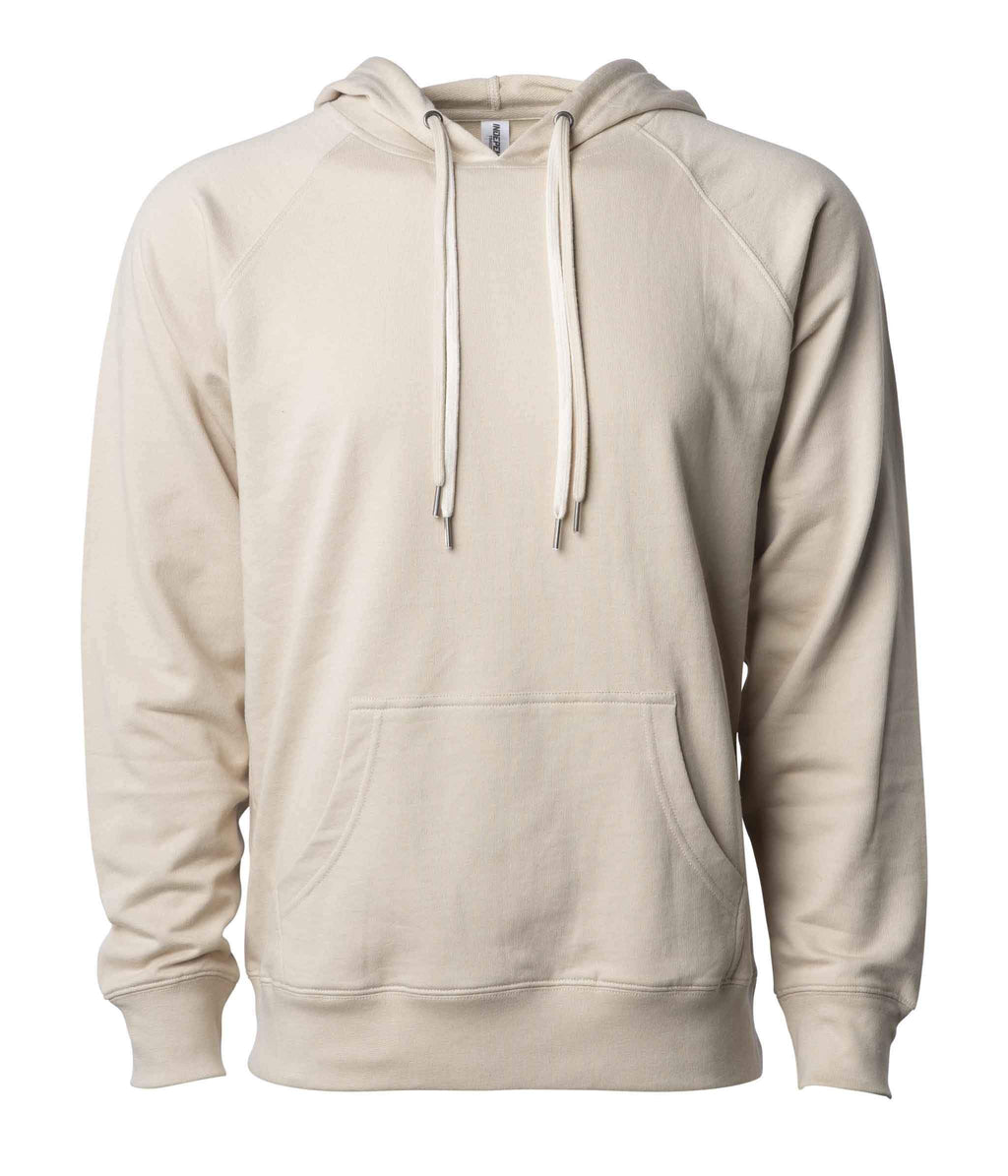 INDEPENDENT SS1000P-P1, Ss1000p - Unisex Lightweight Loopback Terry Hooded Pullover (colors A-s), Sand