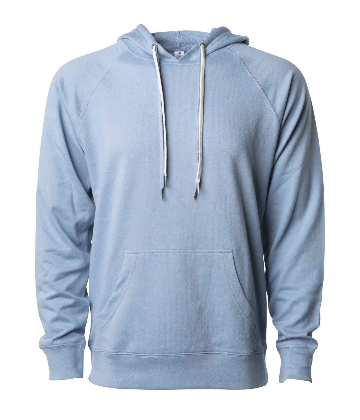 INDEPENDENT SS1000P, Unisex Lightweight Loopback Terry Hooded Pullover, Misty Blue