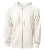 INDEPENDENT SS1000Z-P2, Ss1000z - Unisex Lightweight Loopback Terry Ziphood (port, Rose, White), Bone