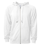 INDEPENDENT SS1000Z-P2, Ss1000z - Unisex Lightweight Loopback Terry Ziphood (port, Rose, White), White