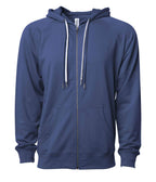 INDEPENDENT SS1000Z-P1, Ss1000z - Unisex Lightweight Loopback Terry Ziphood (colors A-o), Indigo