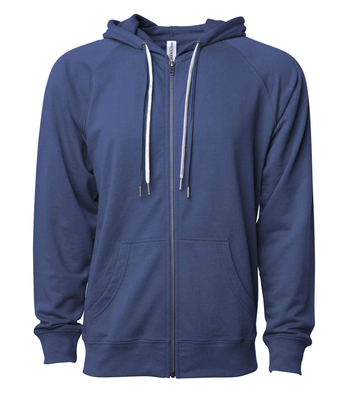 INDEPENDENT SS1000Z-P1, Ss1000z - Unisex Lightweight Loopback Terry Ziphood (colors A-o), Indigo