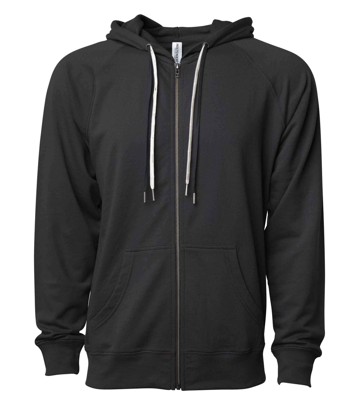 INDEPENDENT SS1000Z-P1, Ss1000z - Unisex Lightweight Loopback Terry Ziphood (colors A-o), Charcoal Heather