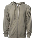 INDEPENDENT SS1000Z-P2, Ss1000z - Unisex Lightweight Loopback Terry Ziphood (port, Rose, White), Olive