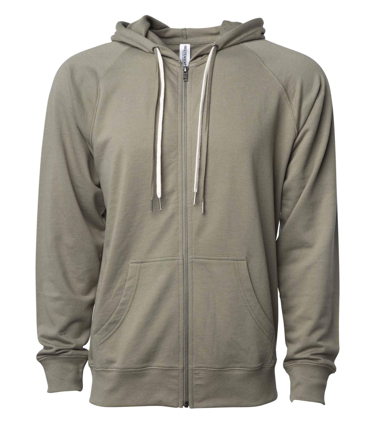 INDEPENDENT SS1000Z-P1, Ss1000z - Unisex Lightweight Loopback Terry Ziphood (colors A-o), Olive