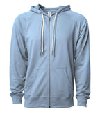 INDEPENDENT SS1000Z-P1, Ss1000z - Unisex Lightweight Loopback Terry Ziphood (colors A-o), Misty Blue