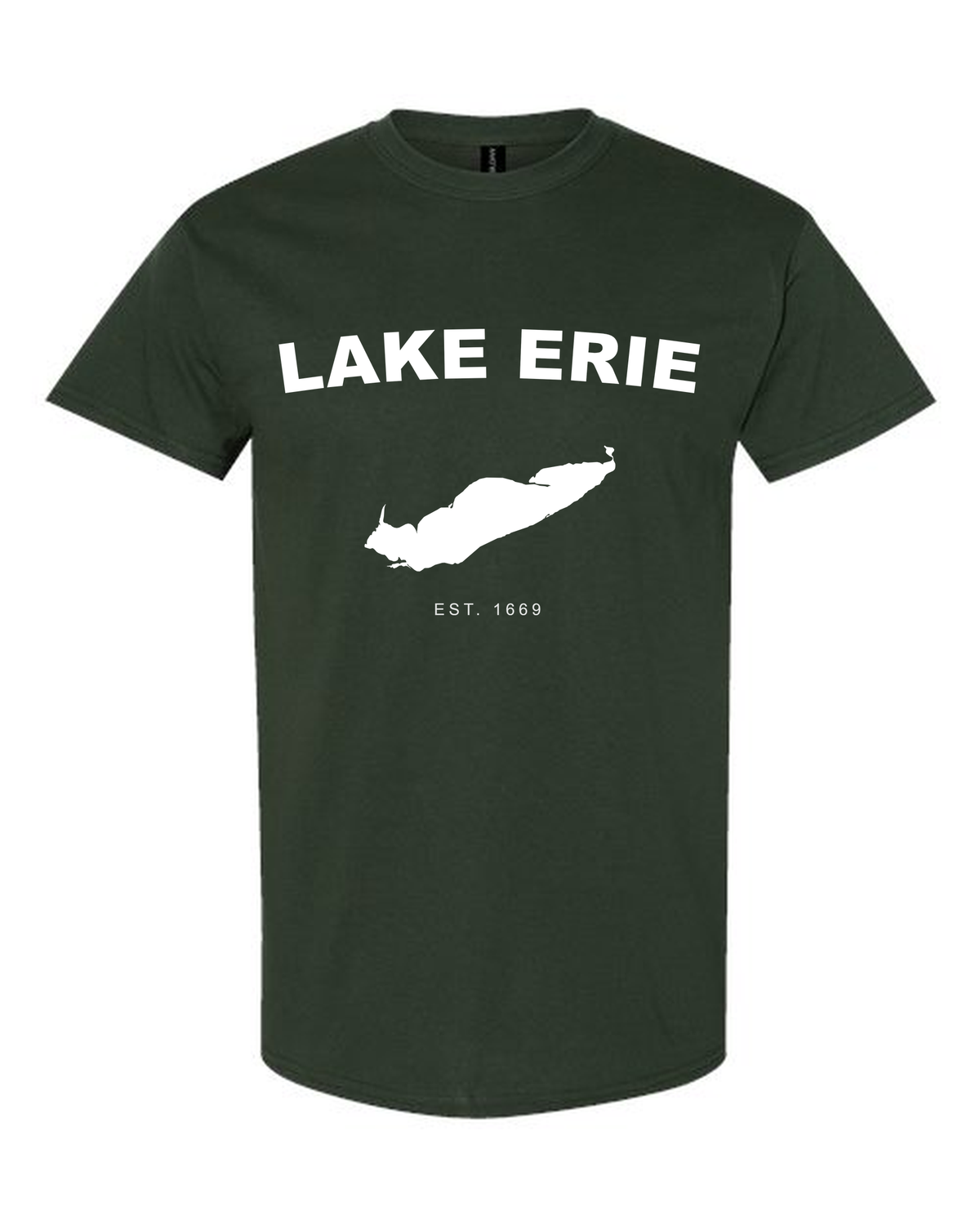 Lake Erie - Arc Classic T-Shirt, Forest Green
