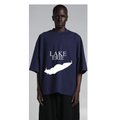 Lake Erie - Condensed Tall T-Shirt, Dark Navy