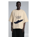 Lake Erie - Condensed Tall T-Shirt, Desert Beige