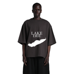 Lake Erie - Condensed Tall T-Shirt, Off Black