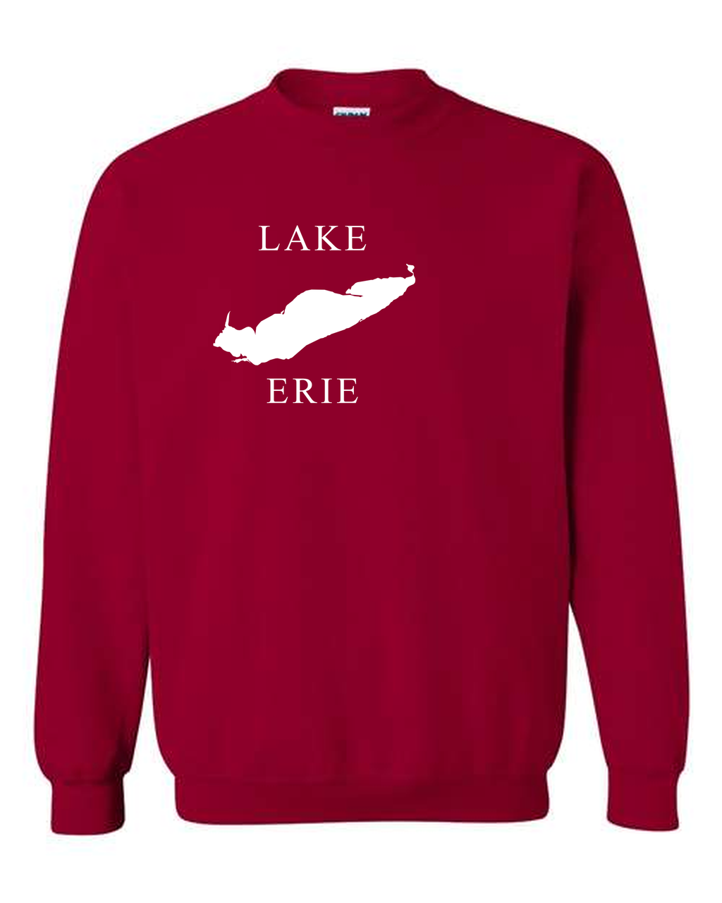 Lake Erie - Copperplate Sandwich Hoodie, Cardinal Red