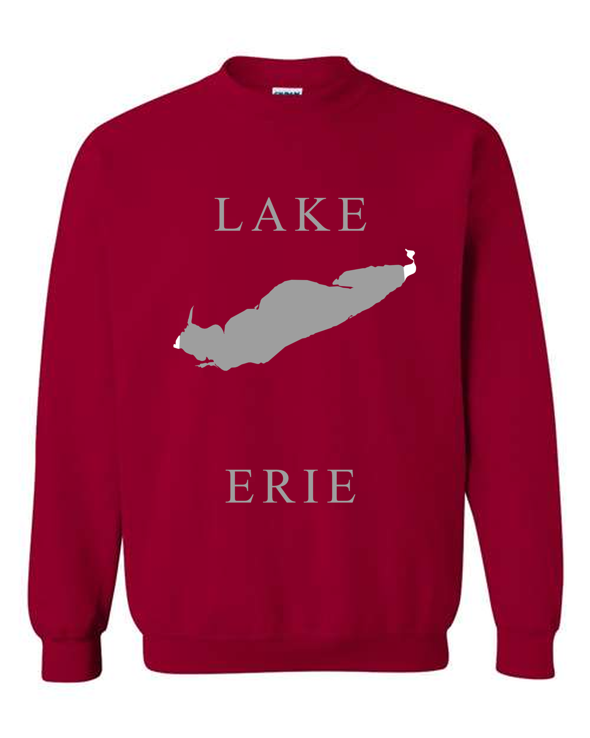 Lake Erie - Copperplate Sandwich Hoodie, Cardinal Red